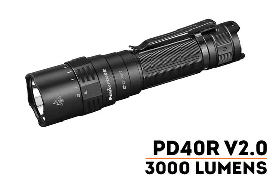 Fenix PD40R V2.0 3000 Lumen Rechargeable Flashlight 1 x 21700 Battery Included - LUMINUS SST70 LED