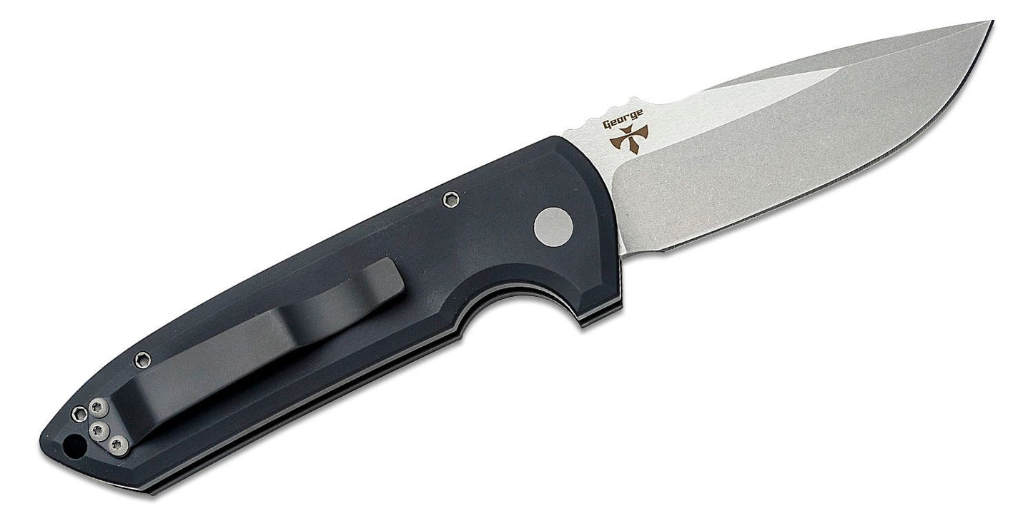 Pro-Tech Full Sized Rockeye LG305 Folding Knife 3.375in S35VN Steel Stonewashed Blade