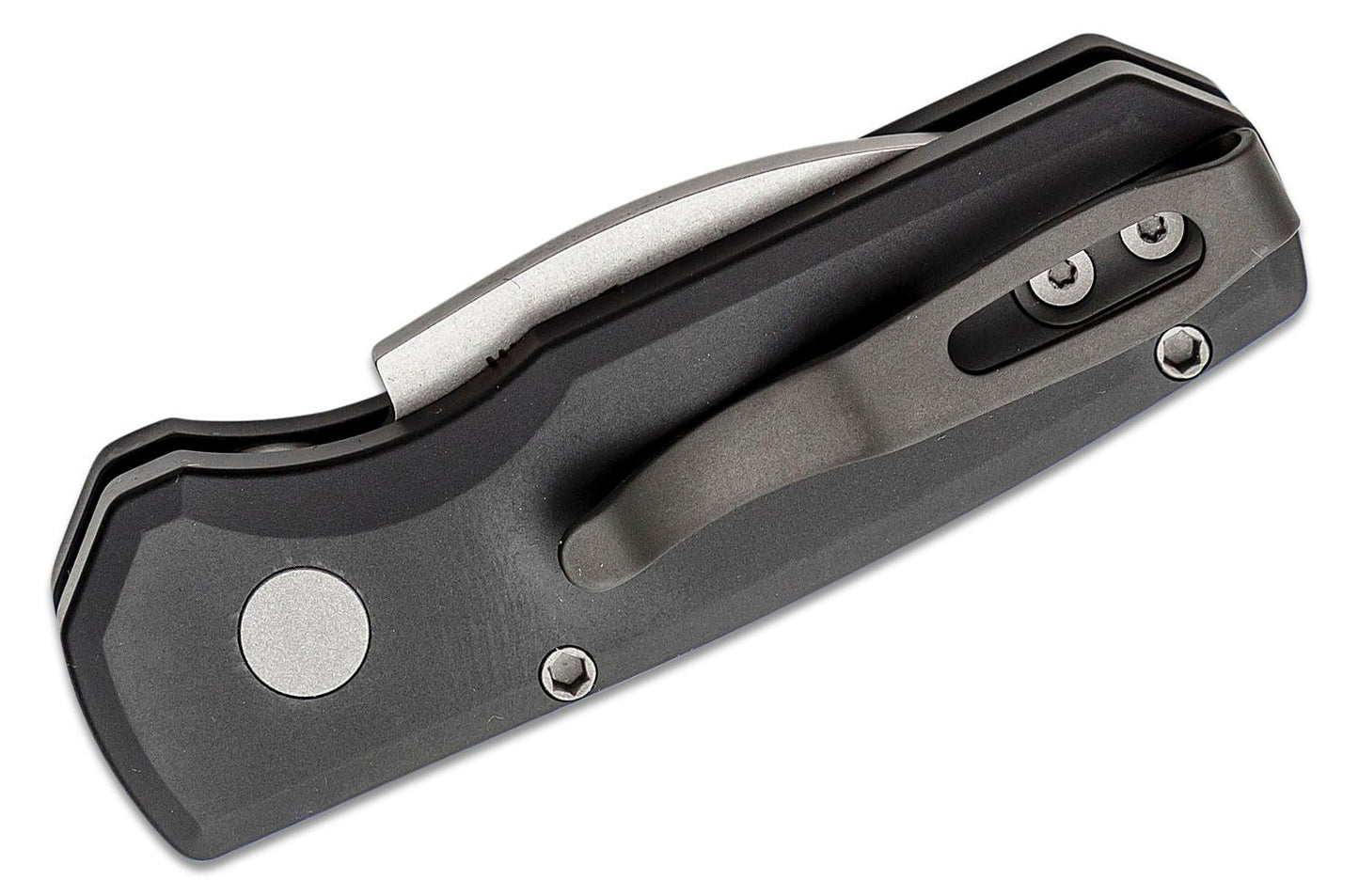 Pro-Tech Knives Runt 5 Magnacut Wharncliffe Blade Black Aluminum Handles - R5301