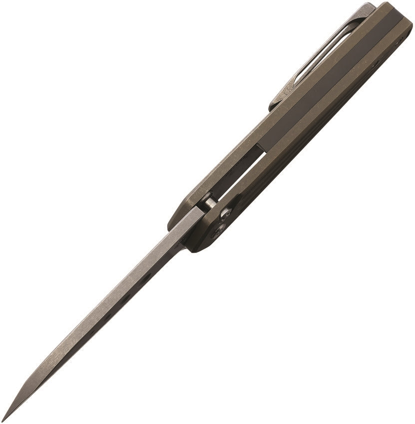 Medford Knife Nosferatu Flipper S35VN Bronze Anodized Titanium Handles