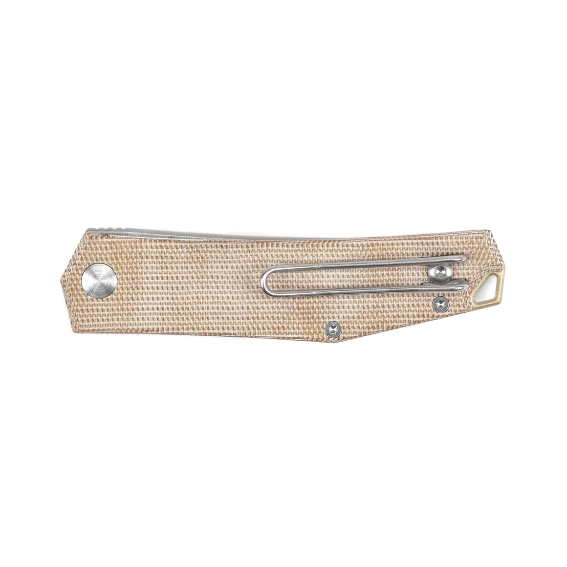 Giant Mouse Clyde Natural Canvas Handles w/ Brass Hardware 3in Elmax Steel Blade