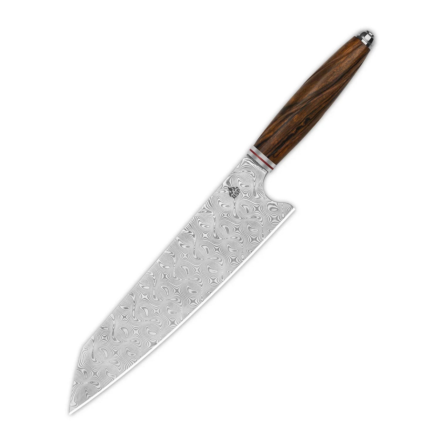 QSP 8"  Kiritsuke Laminated Damascus desert iron wood QS-KK-004B