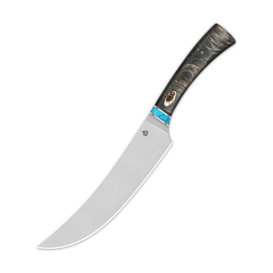 QSP 4" Butcher Knife 14C28N, satin finish Ebony Wood QS-KK-006A