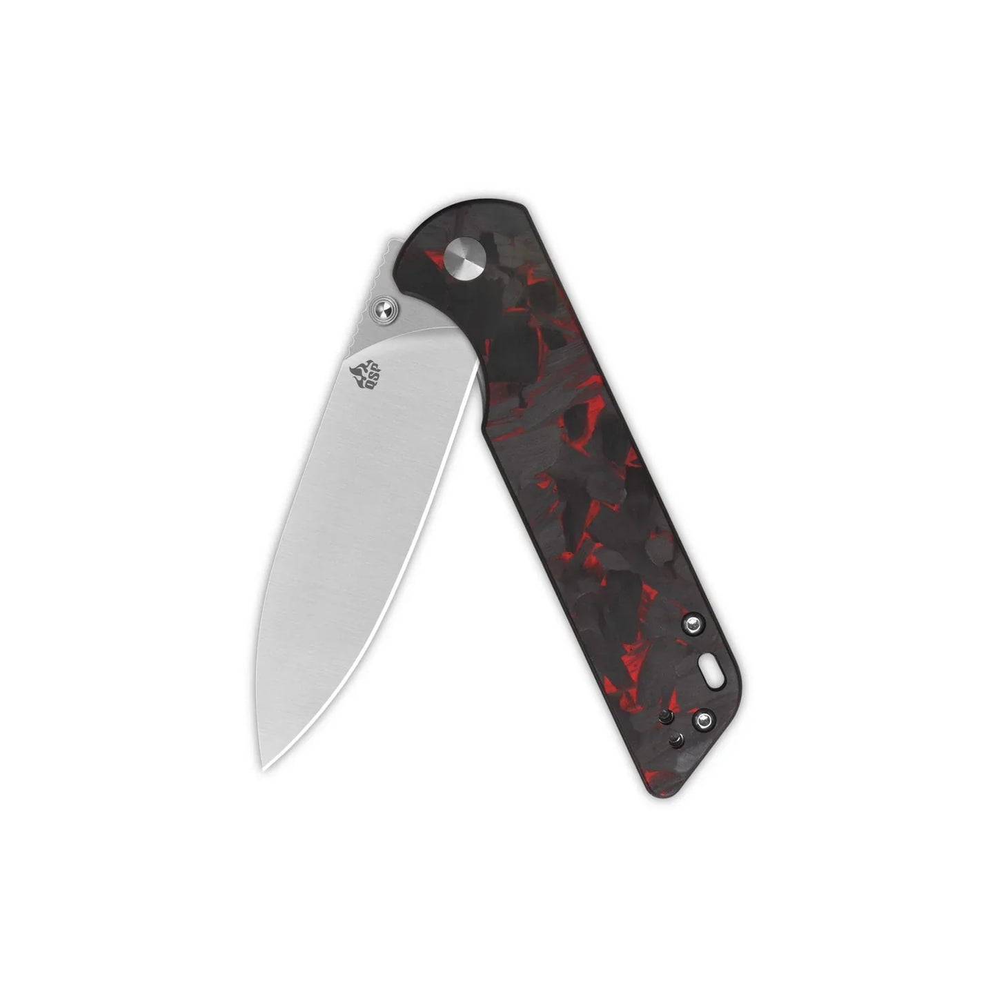 QSP Parrot V2 3.25" D2 Blade Shredded CF overlay G10 Handle Ball Bearings QS102-I
