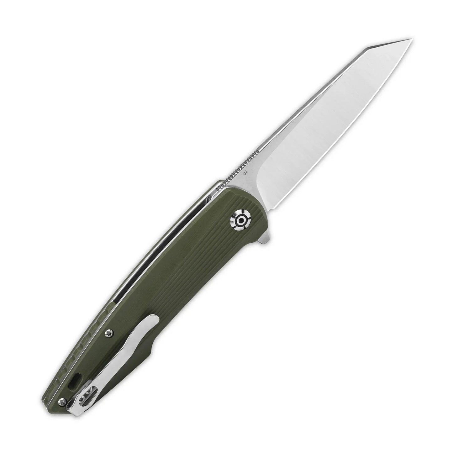 QSP Phoenix - 3.75" D2 Blade Green G10 Handle - (QS108-B1)