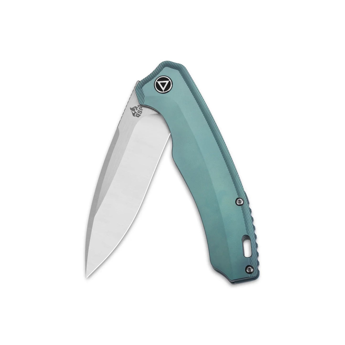 QSP Woodpecker 3.75" Böhler M390, 2 tone satin finish Titanium QS116-B