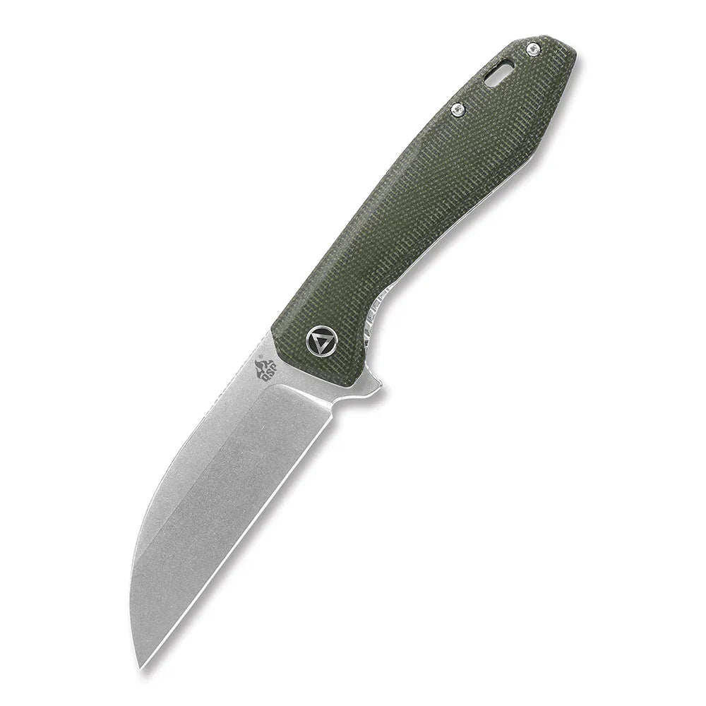 QSP Pelican 3.625" CPM S35VN Green Micarta QS118-E1