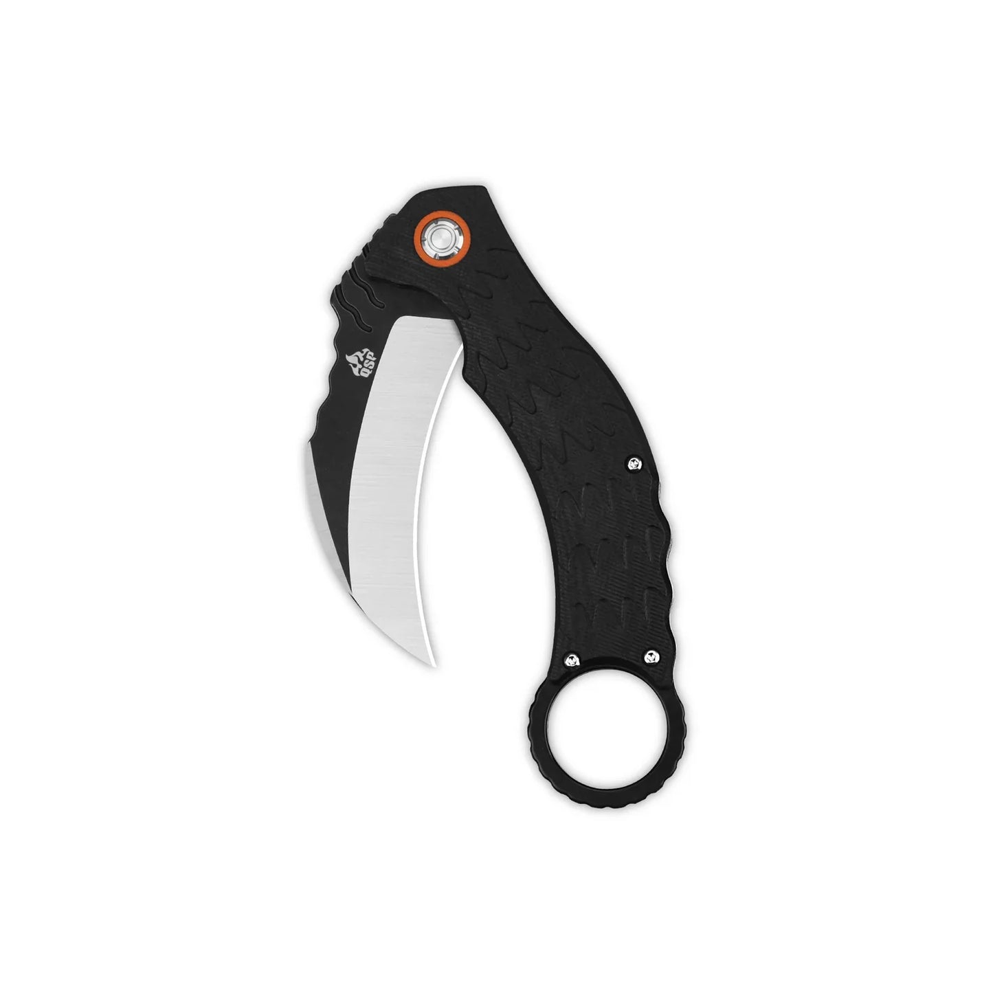 QSP Eagle 3.125" D2 Black-satin blade Black G10 QS120-B