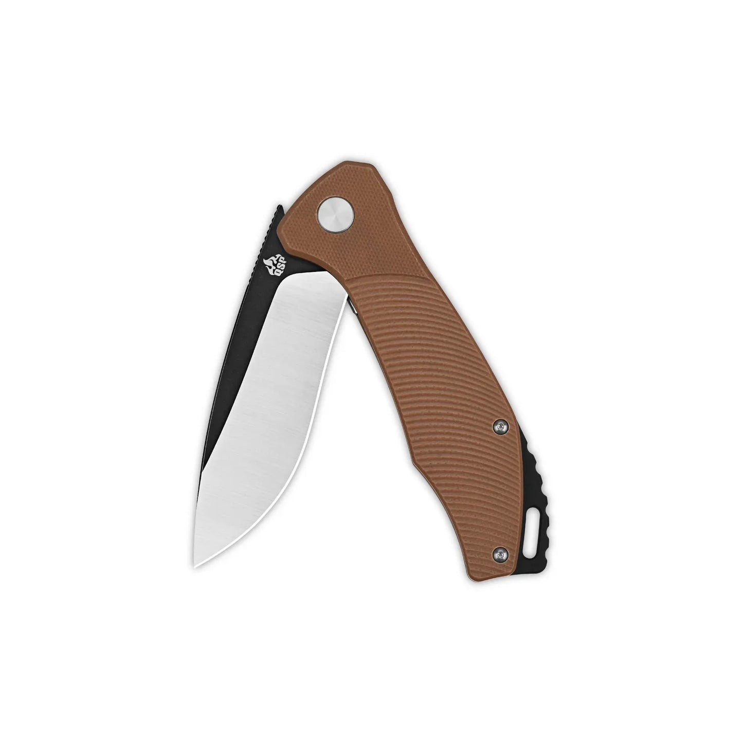 QSP Raven 3.375" D2 Brown G10 QS122-A