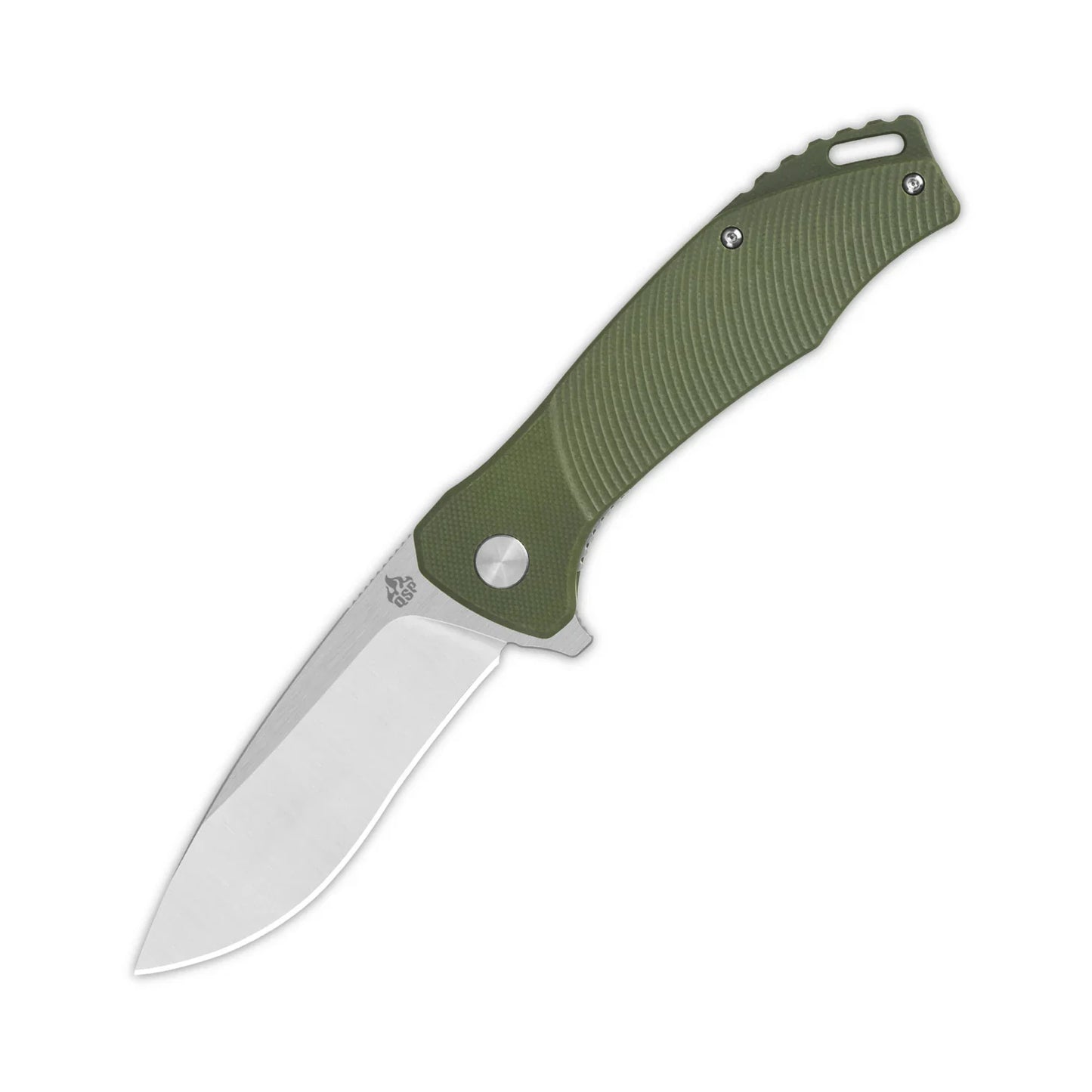 QSP Raven - 3.375" D2 Blade, Green G10 Handles - (QS122-B1)