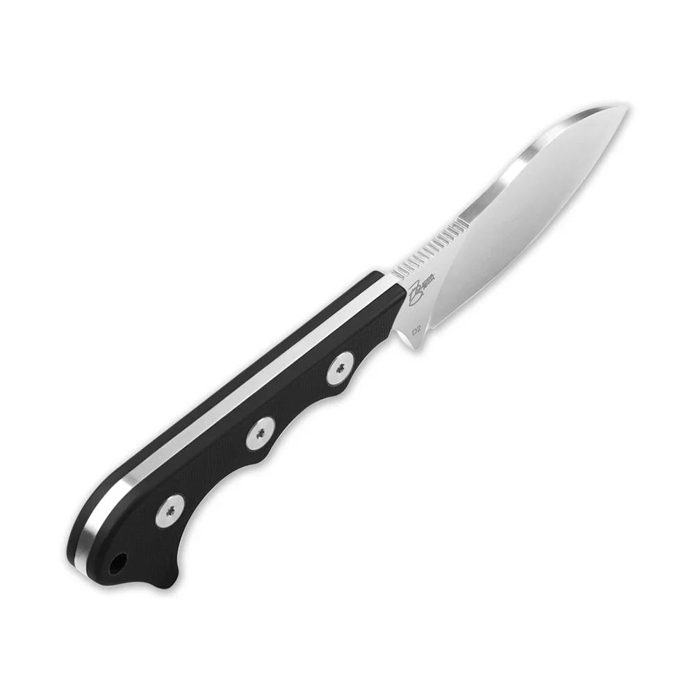 QSP Neckmuk 2.875" D2, satin finish Black G10 QS125-A