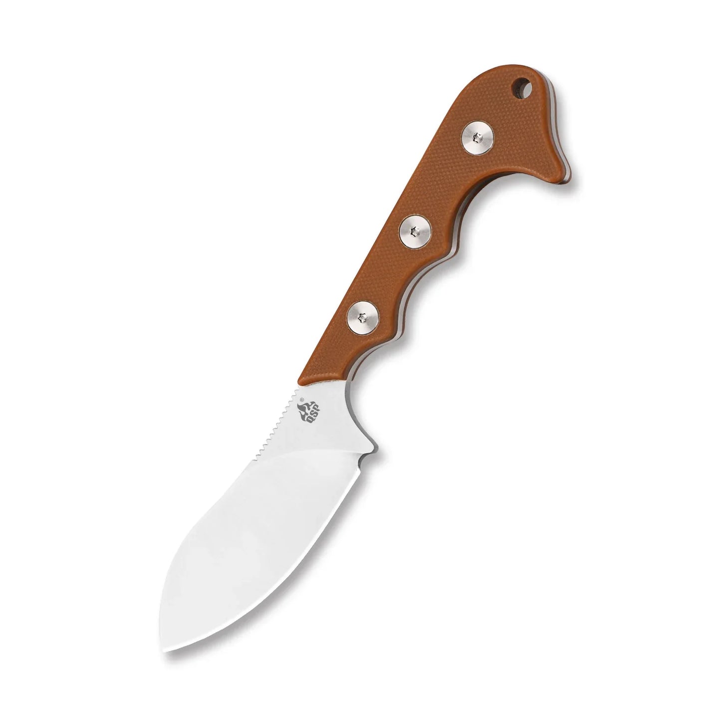 QSP Neckmuk 2.875" D2, satin finish Brown G10 QS125-B