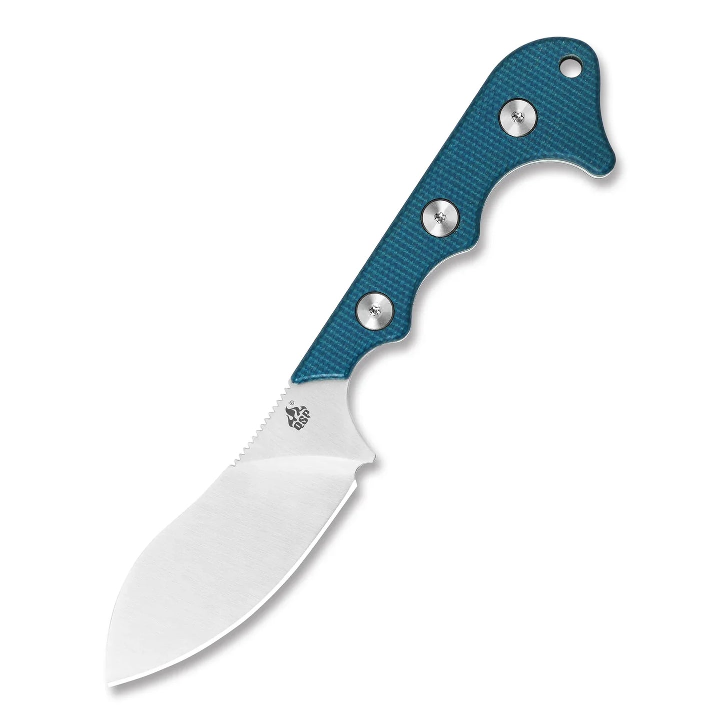 QSP Neckmuk 2.875" D2, satin finish Blue Micarta QS125-D
