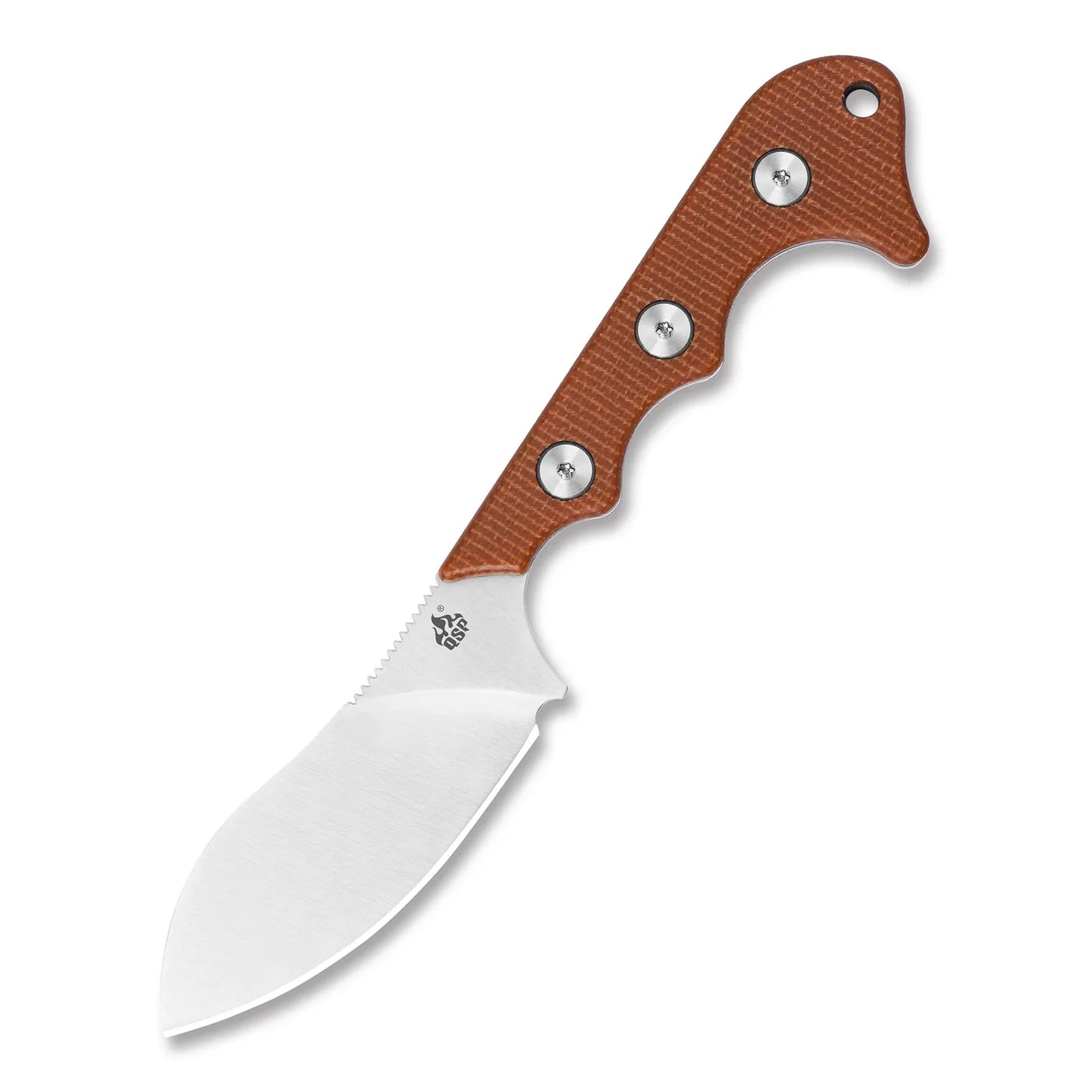 QSP Neckmuk 2.875" D2, satin finish Brown Micarta QS125-E