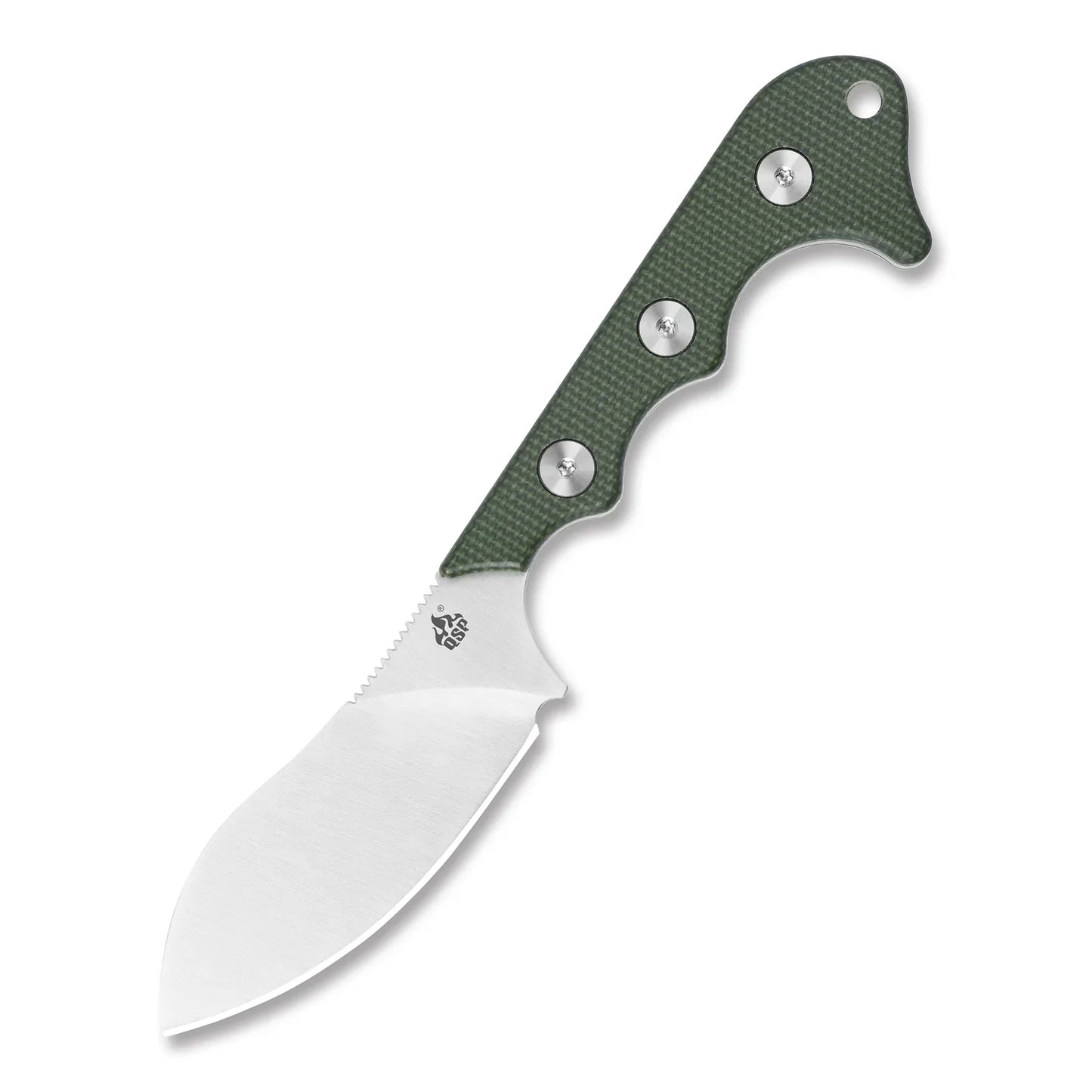 QSP Neckmuk 2.875" D2, satin finish Green Micarta QS125-F
