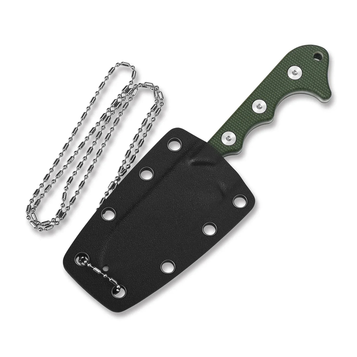 QSP Neckmuk 2.875" D2, satin finish Green Micarta QS125-F