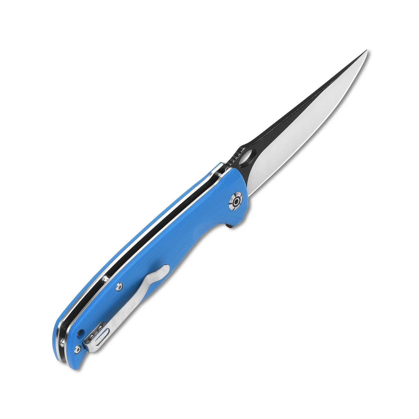 QSP Gavial 4.00" D2 Black-satin blade Blue G10 QS126-A