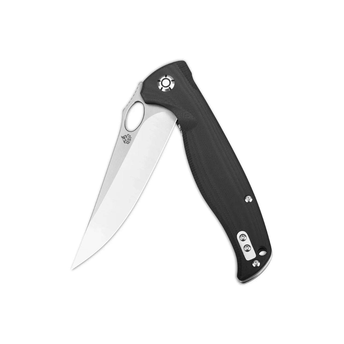 QSP Gavial - 4.0" D2 2 Tone Satin Blade Black G10 Handles - (QS126-C)