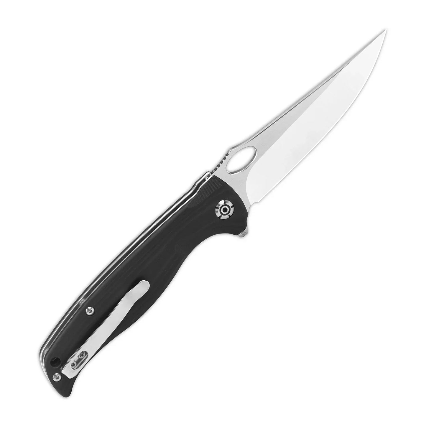 QSP Gavial - 4.0" D2 2 Tone Satin Blade Black G10 Handles - (QS126-C)