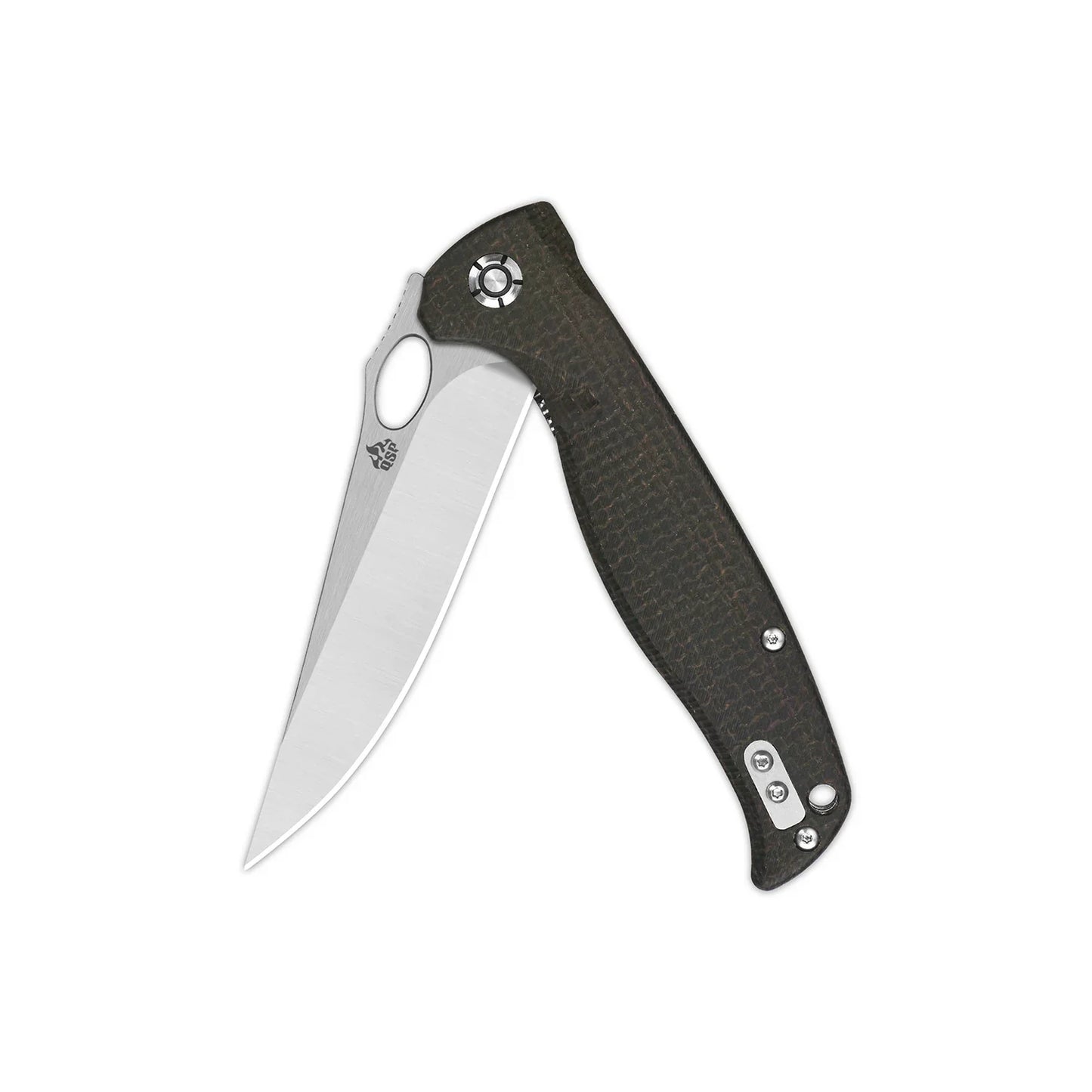 QSP Gavial 4.00" D2 Dark brown Micarta QS126-D1