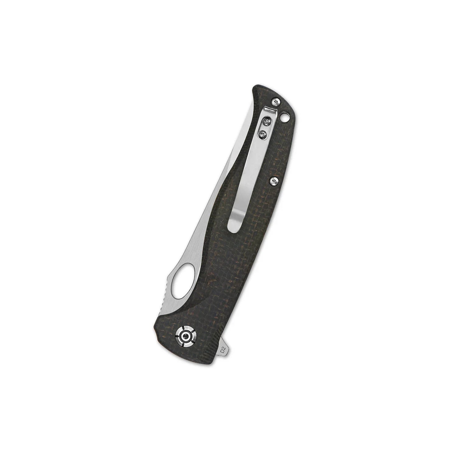 QSP Gavial 4.00" D2 Dark brown Micarta QS126-D1