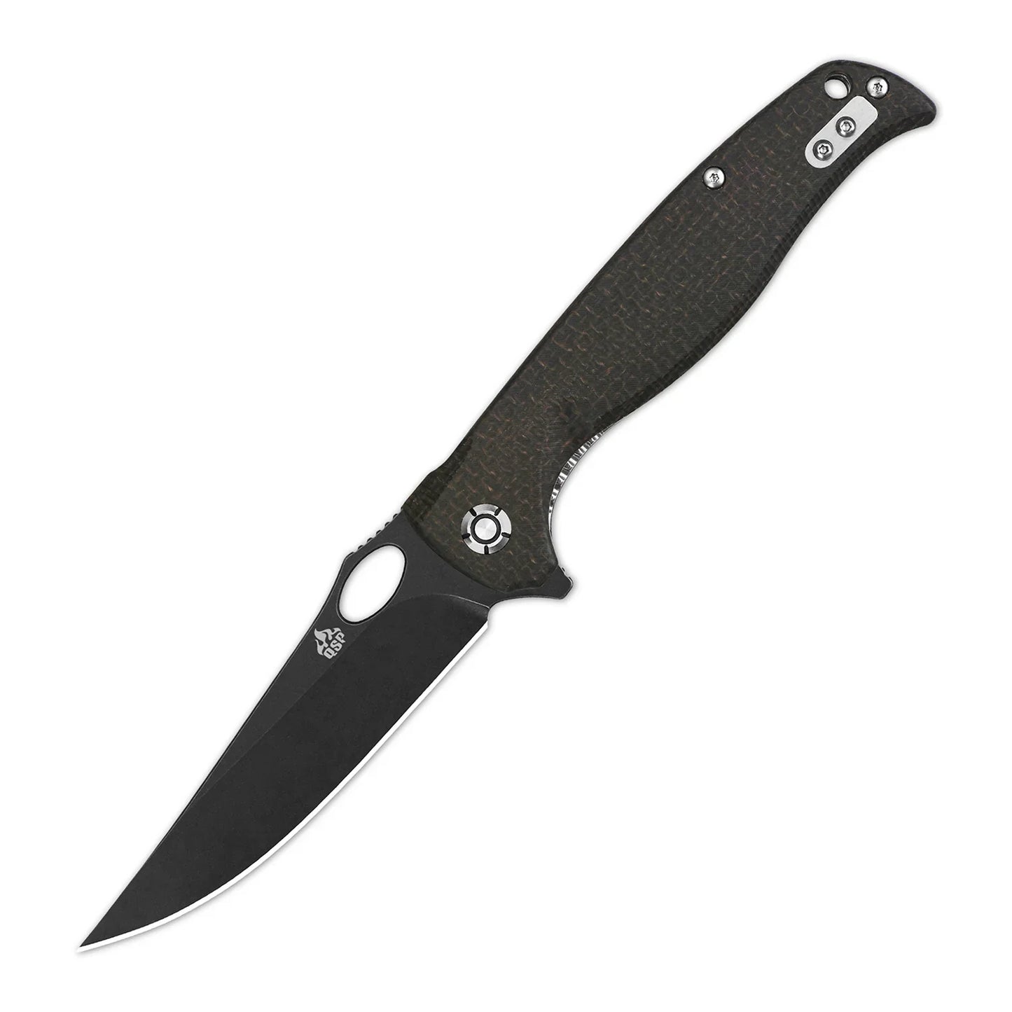 QSP Gavial 4.00" D2 Dark brown Micarta QS126-D2