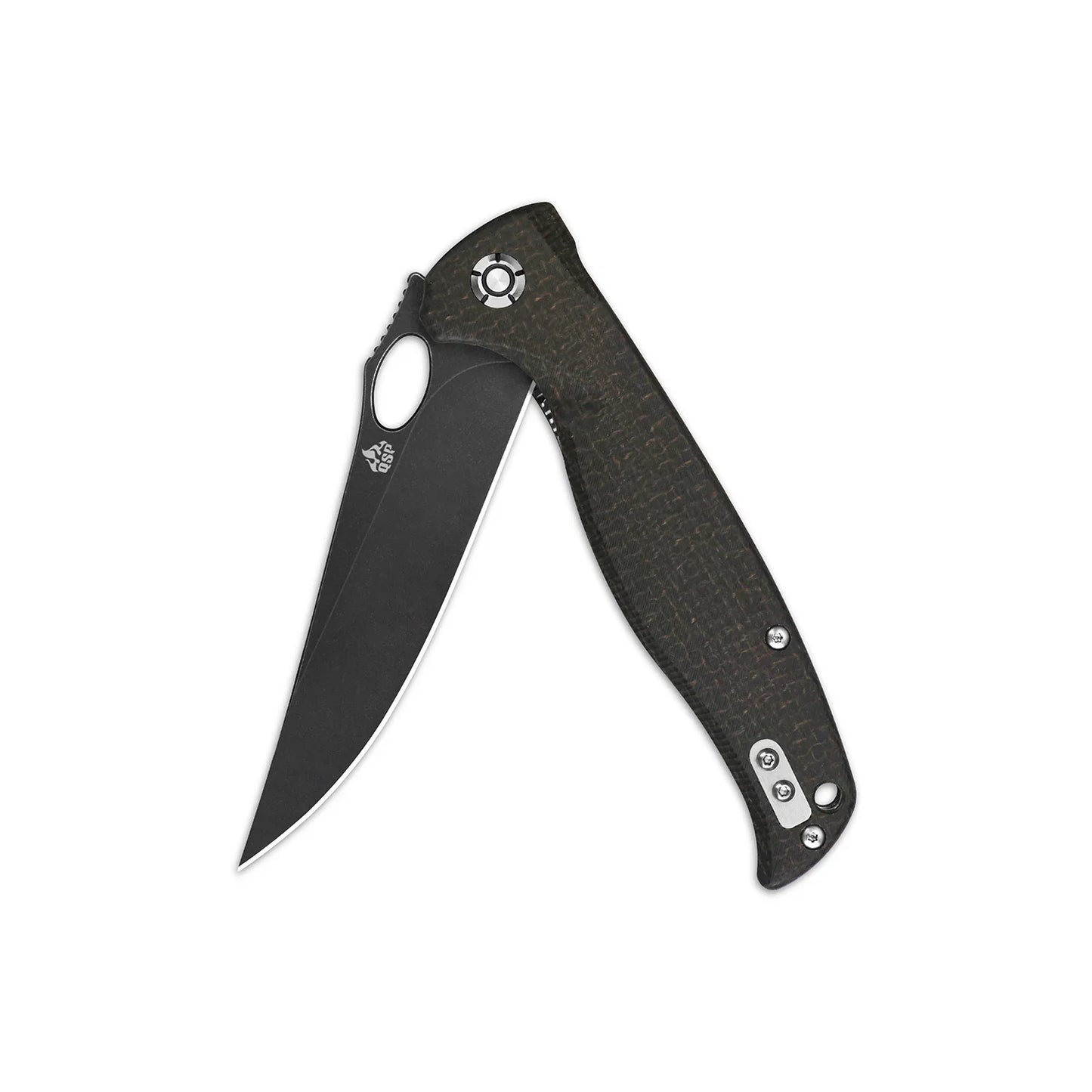 QSP Gavial 4.00" D2 Dark brown Micarta QS126-D2