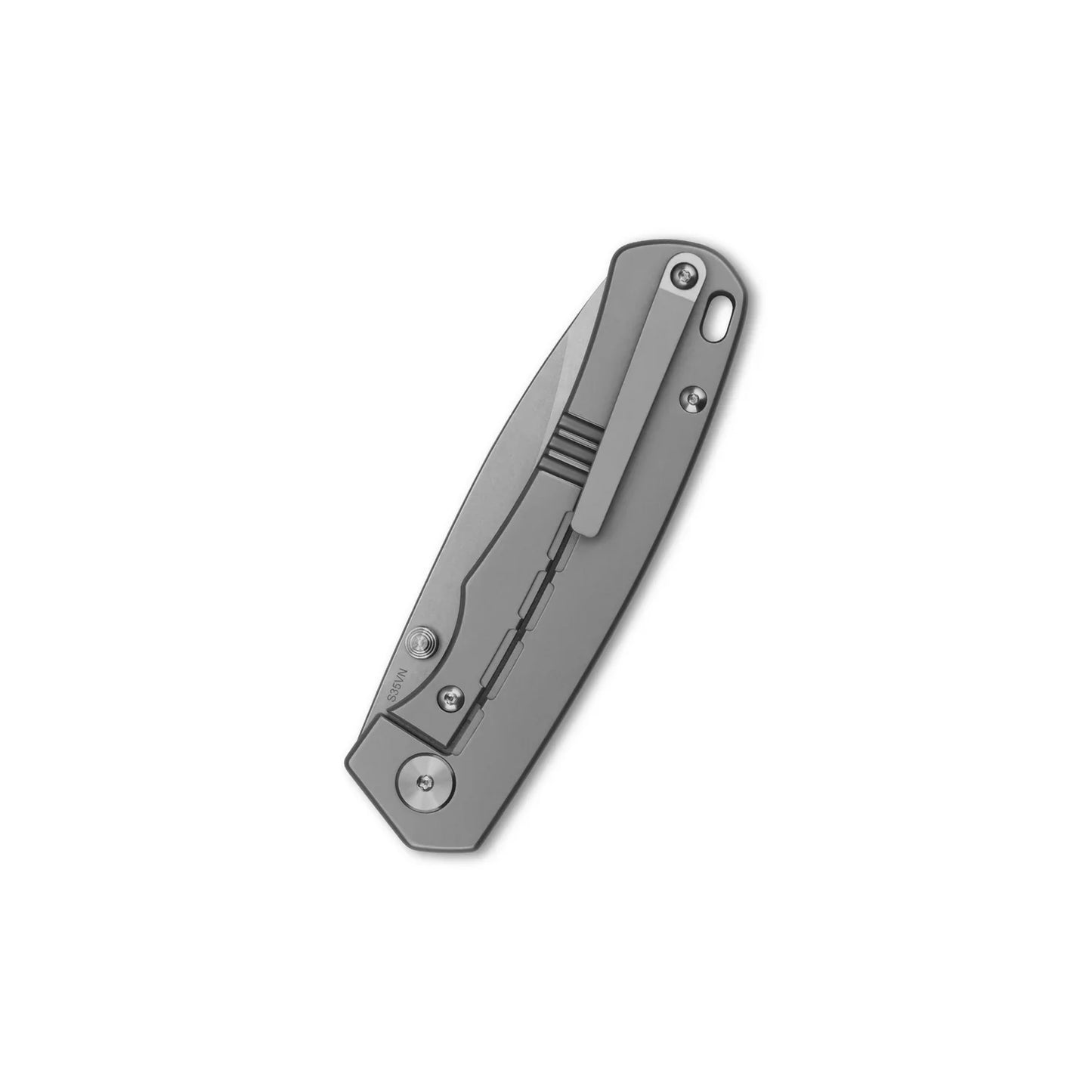 QSP Puffin 3.0" CPM S35VN Stonewashed Titanium with carbon fiber inlay QS127-E1