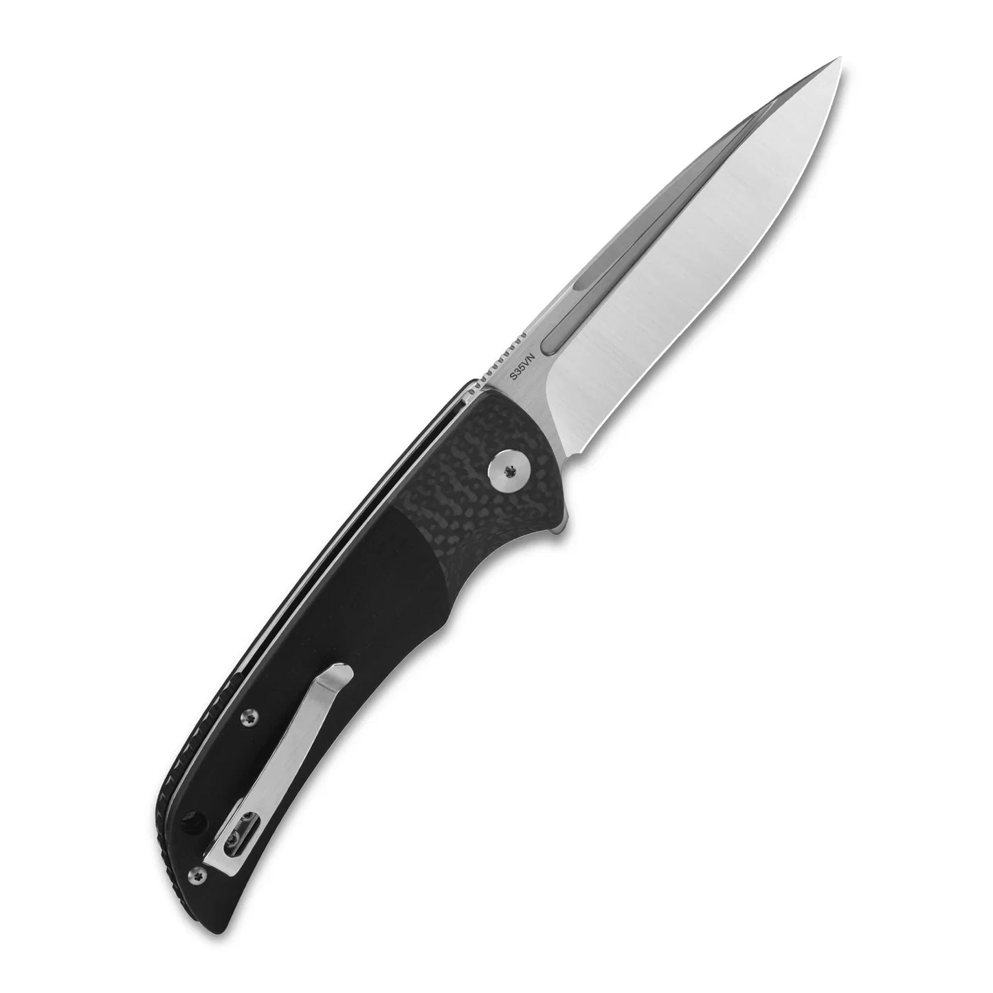 QSP Harpyie 3.75" CPM S35VN Carbon fiber with black G10 QS129-B