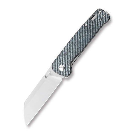 QSP Penguin 3.06" D2 2 Tone Satin Blade Denim Micarta QS130-B