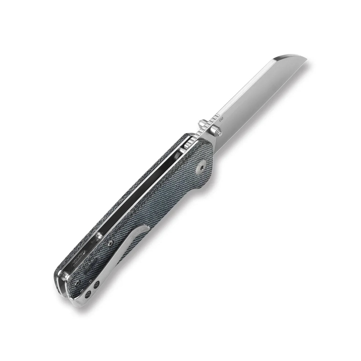 QSP Penguin 3.06" D2 2 Tone Satin Blade Denim Micarta QS130-B