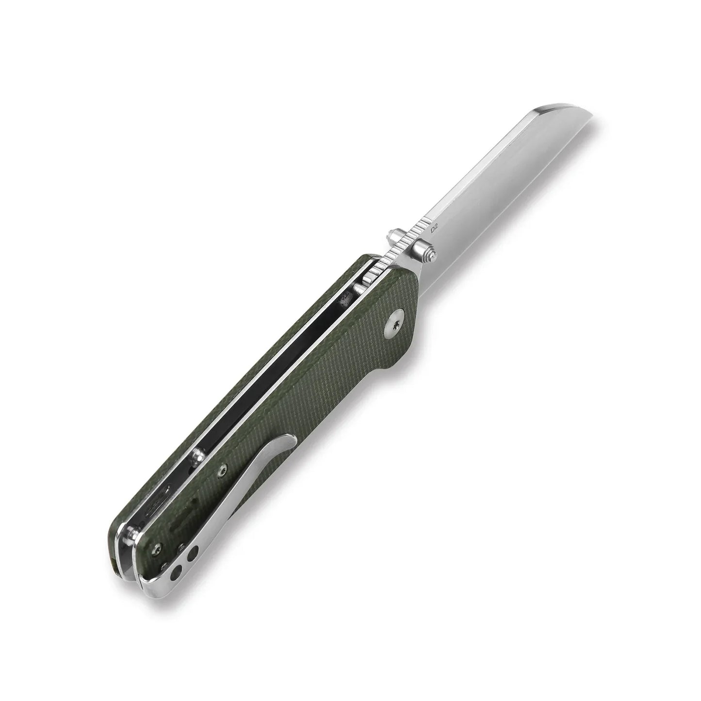 QSP Penguin 3.06" D2, 2 tone Satin finish Green Micarta QS130-C