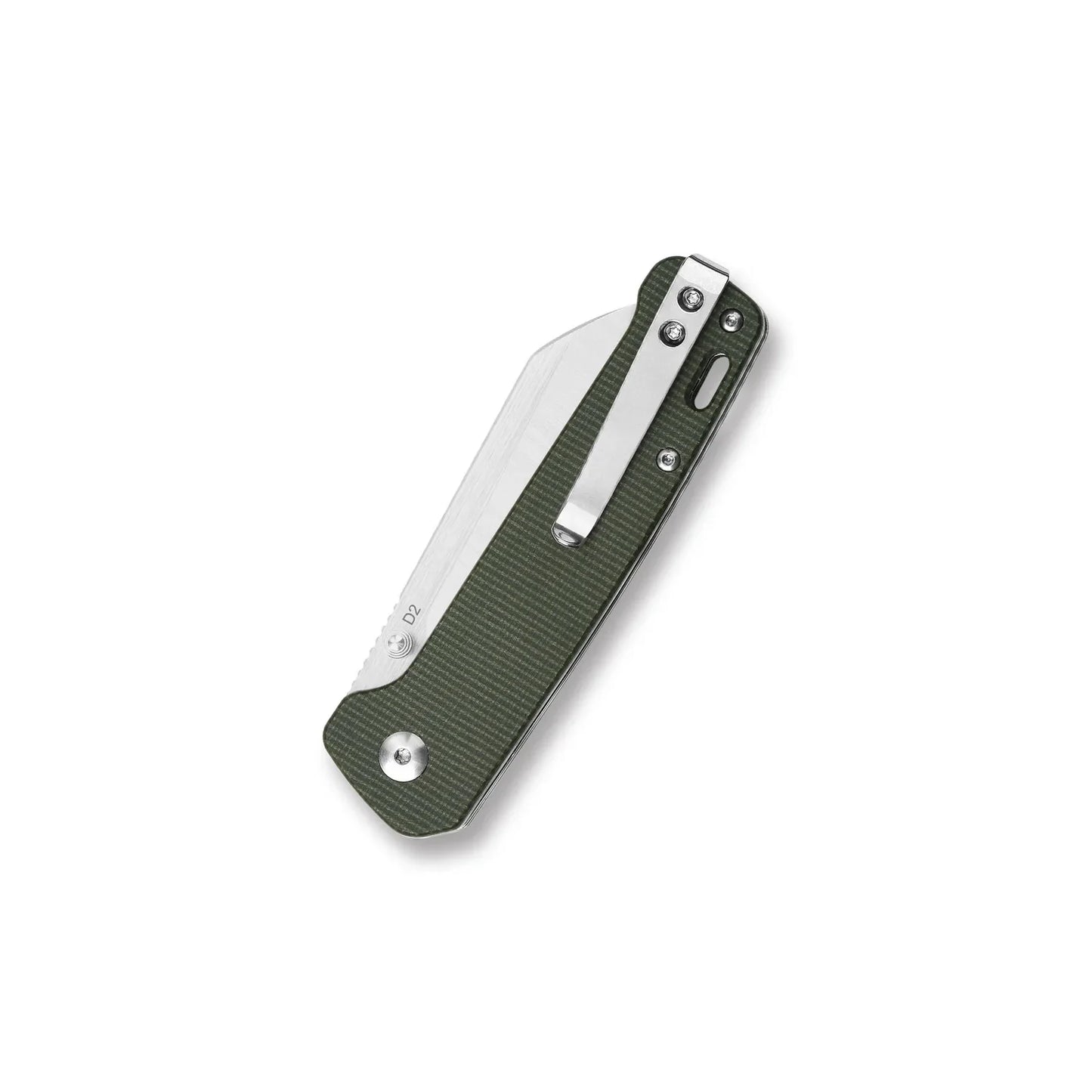 QSP Penguin 3.06" D2, 2 tone Satin finish Green Micarta QS130-C