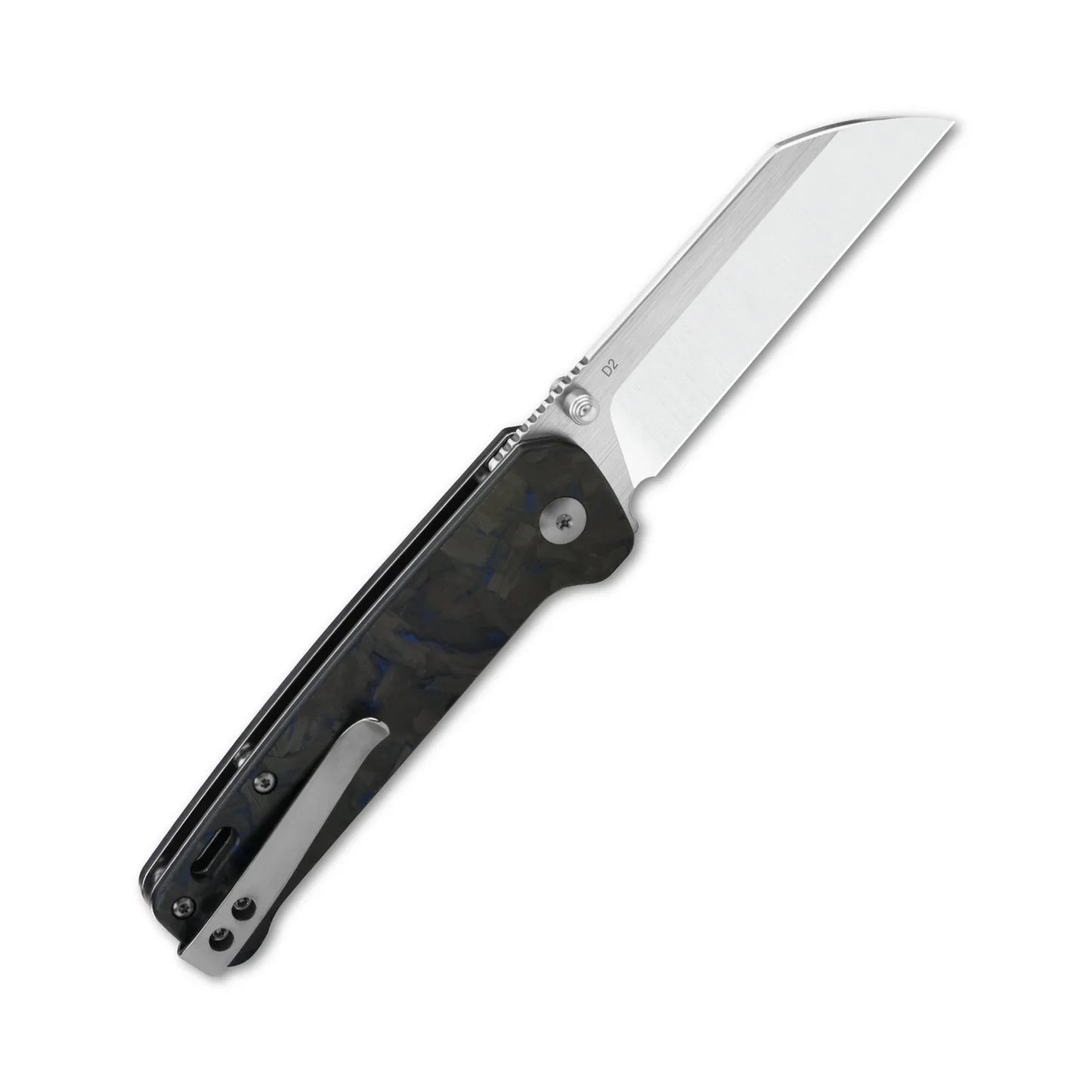 QSP Penguin 3.06" D2 Blue Shredded Carbon Fiber Overlay G10QS130-TBL