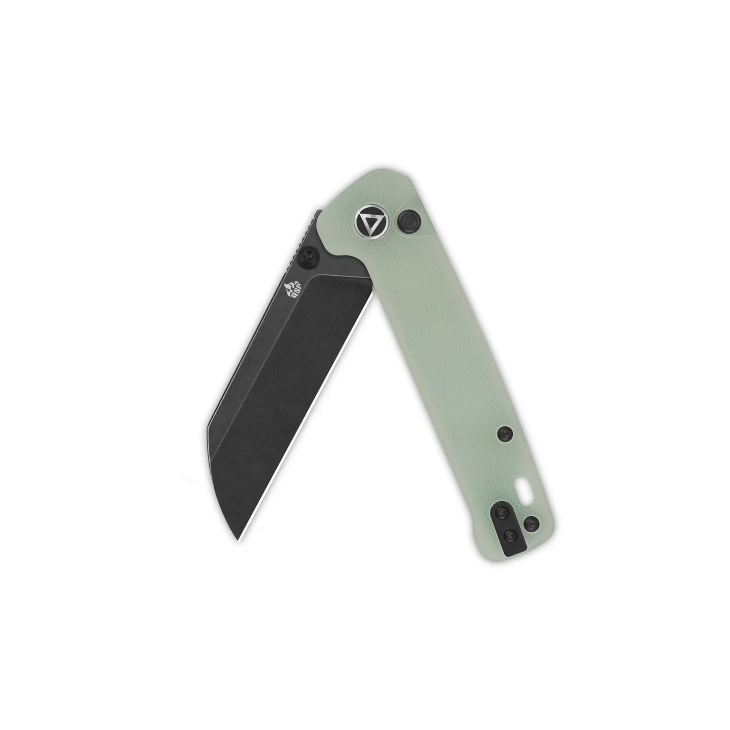 QSP Penguin 3.06" 14C28N Black Stonewashed Blade Jade G10 QS130BL-B2