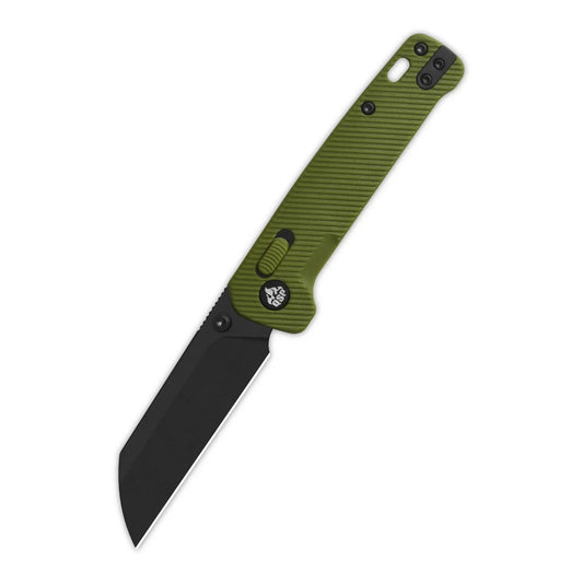 QSP Penguin 3.06" 14C28N Blade OD Green FRN Handle QS130GL-B2