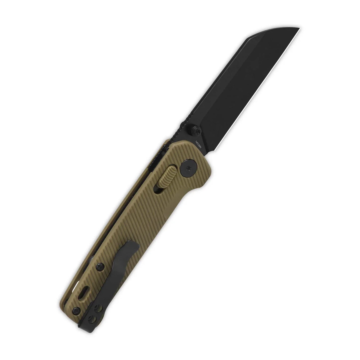 QSP Penguin 3.06" 14C28N Blade Khaki FRN Handle QS130GL-C2