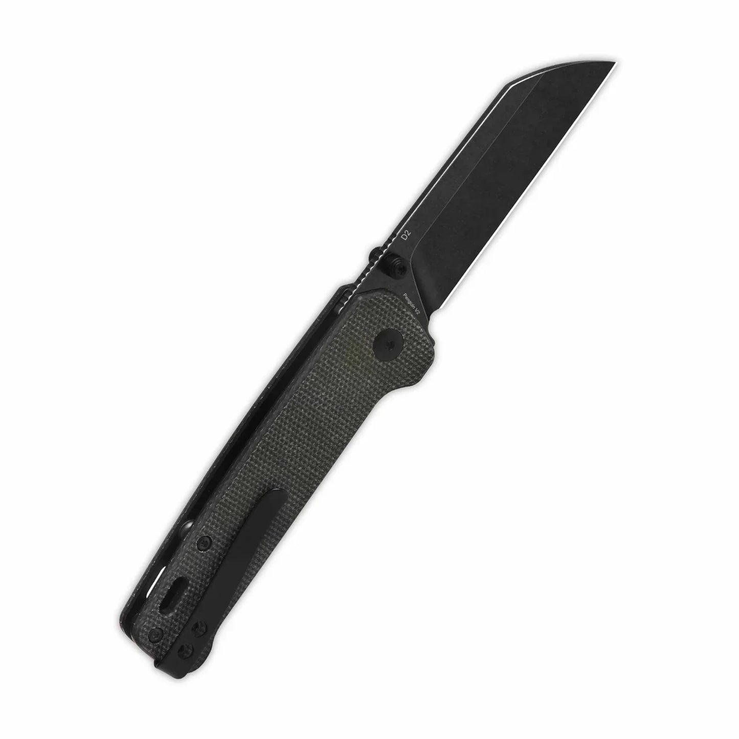 QSP Penguin V2 3.06" D2 blade Dark Brown Micarta handle QS130V2-A2