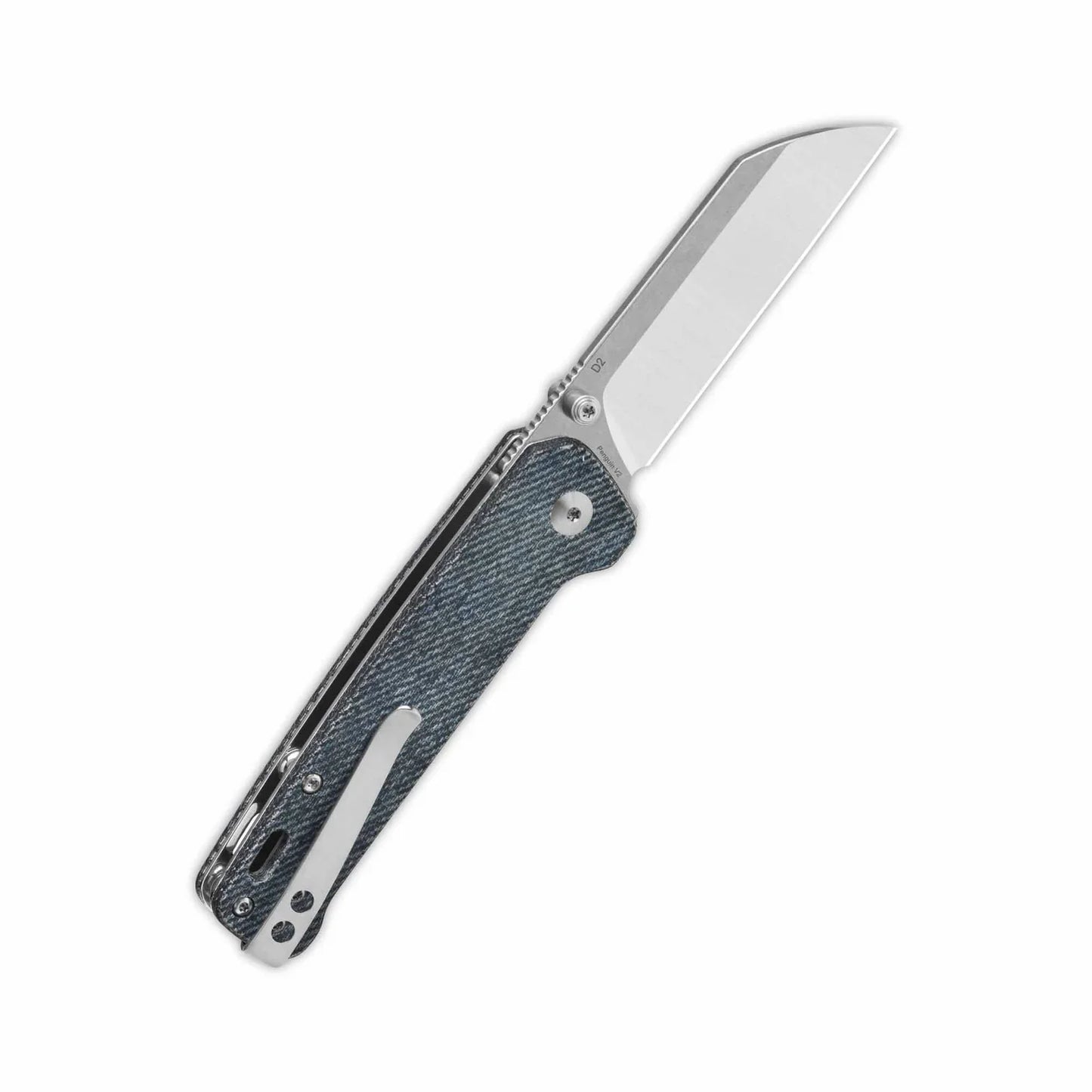 QSP Penguin V2 3.06" D2 blade Denim Micarta handle QS130V2-B1