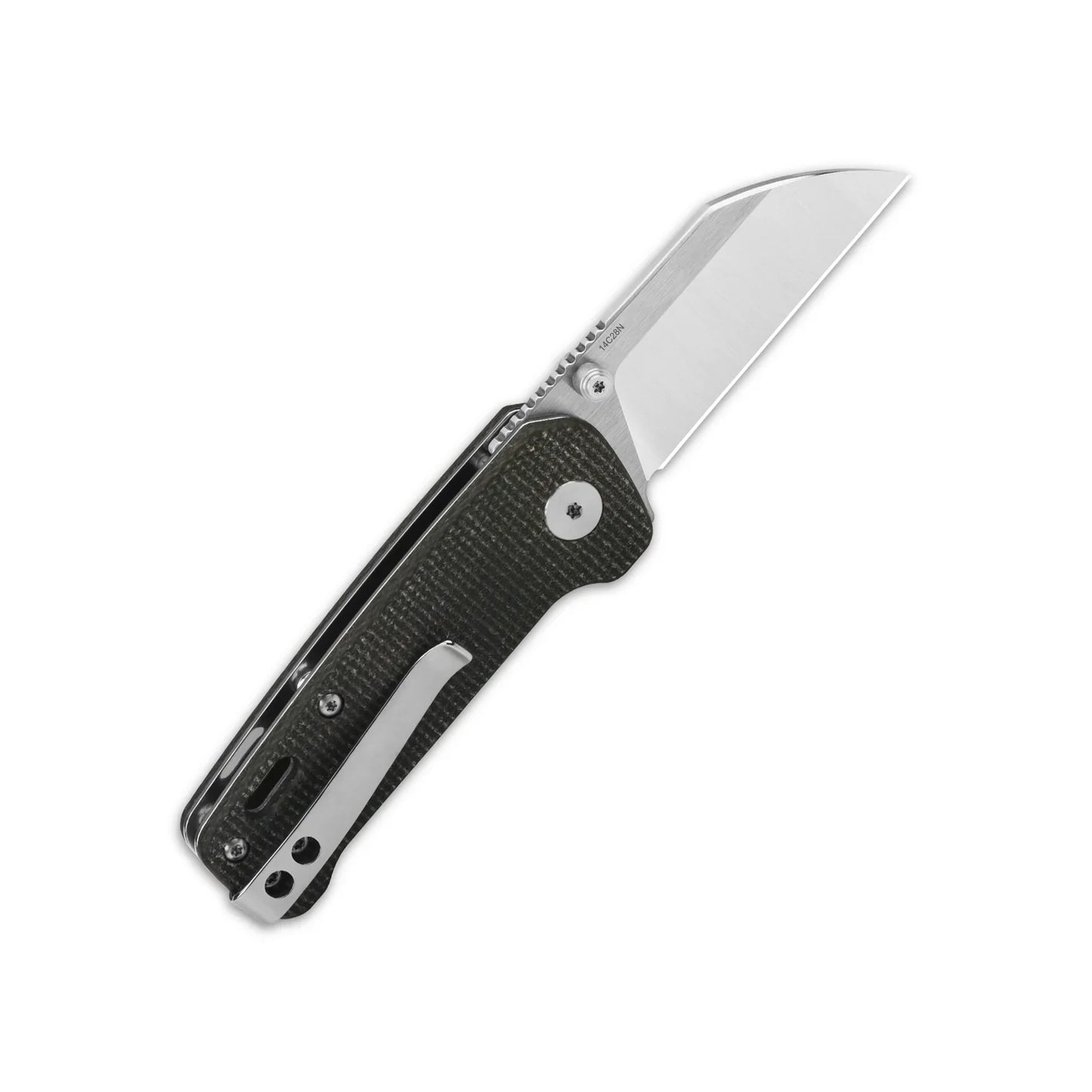 QSP Penguin Mini 2.25" 14C28N,2 tone Satin finish Dark Brown Micarta QS130XS-A