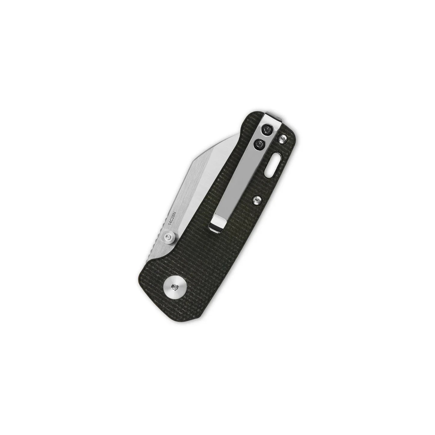 QSP Penguin Mini 2.25" 14C28N,2 tone Satin finish Dark Brown Micarta QS130XS-A