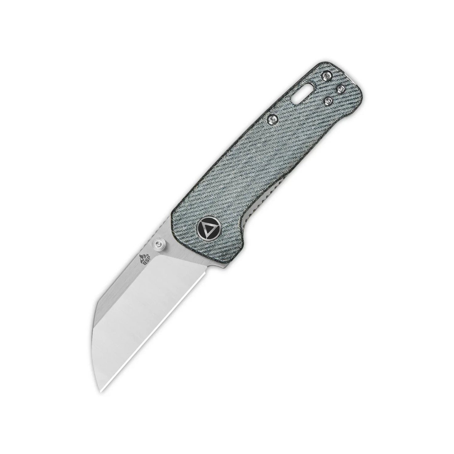 QSP Penguin Mini 2.25" 14C28N,2 tone Satin finish Denim Micarta QS130XS-B
