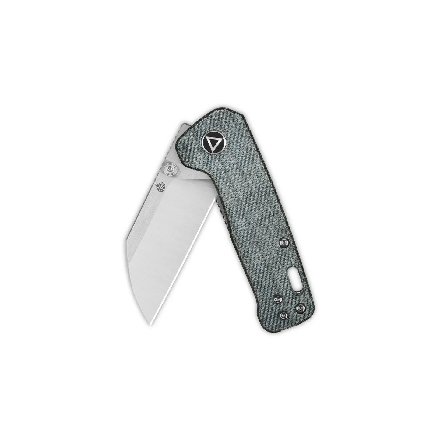 QSP Penguin Mini 2.25" 14C28N,2 tone Satin finish Denim Micarta QS130XS-B