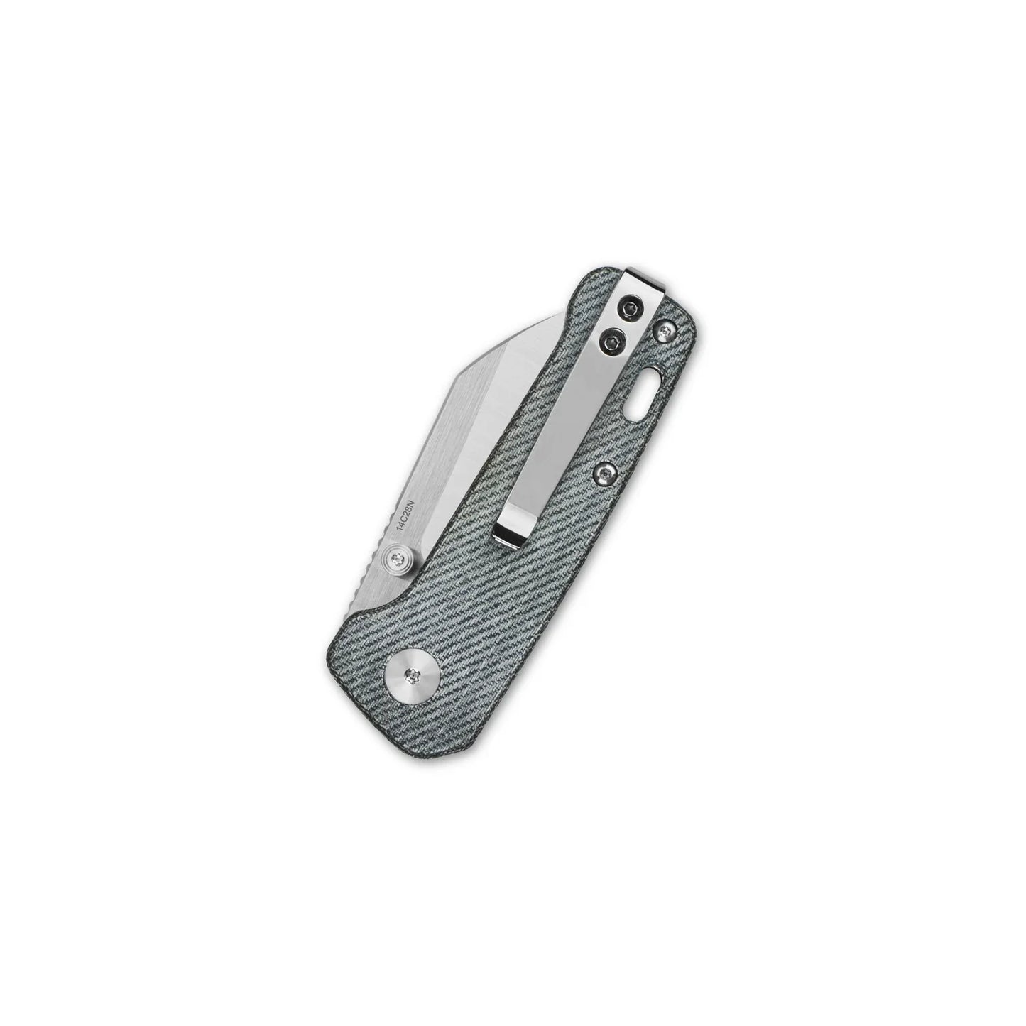 QSP Penguin Mini 2.25" 14C28N,2 tone Satin finish Denim Micarta QS130XS-B