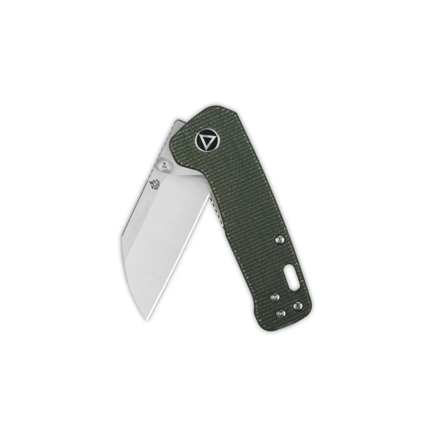 QSP Penguin Mini 2.25" 14C28N,2 tone Satin finish Green Micarta QS130XS-C