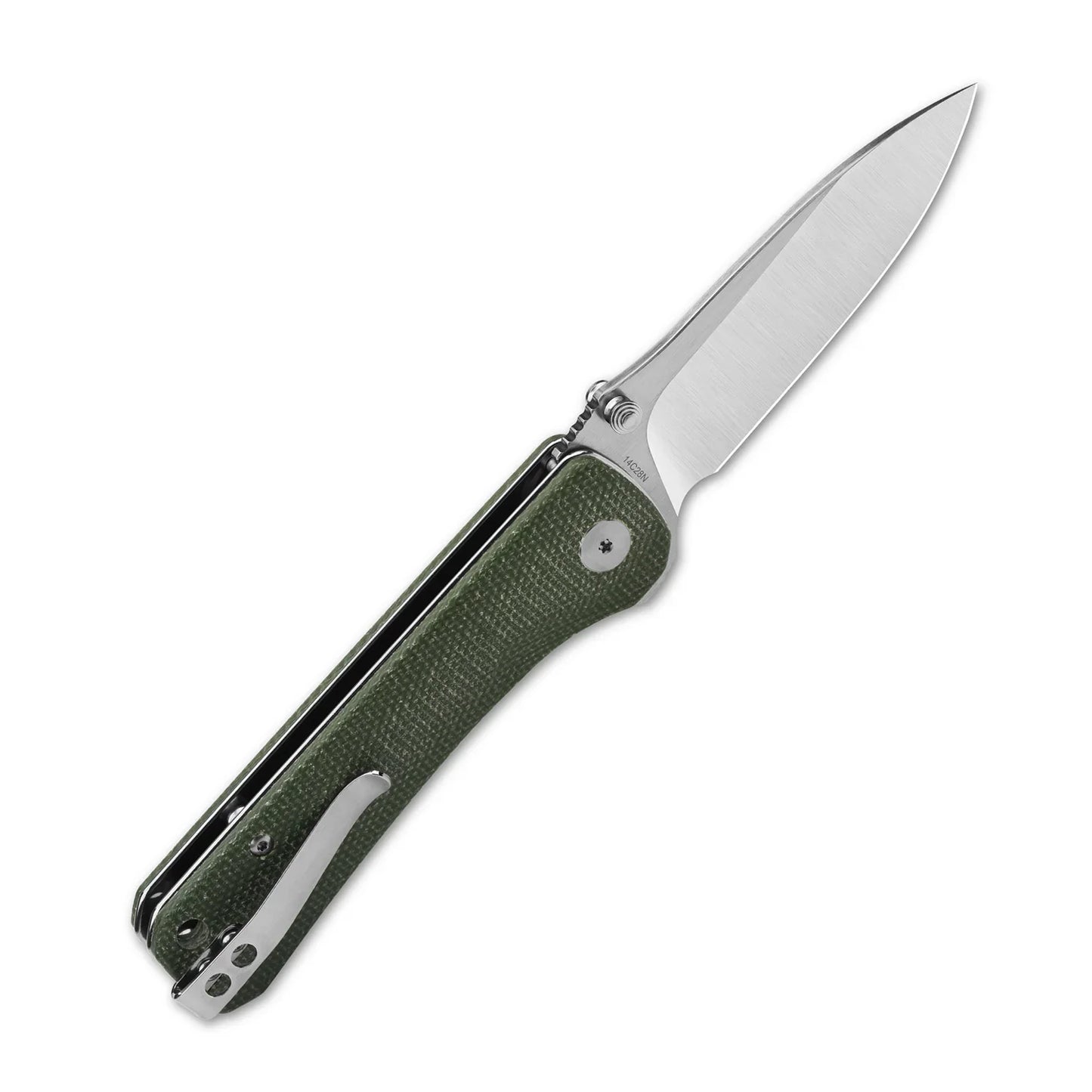 QSP Hawk 3.225"14C28N Green Micarta  QS131-H
