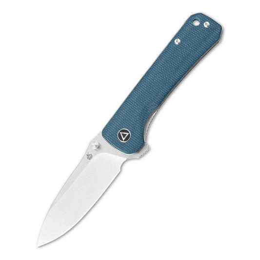 QSP Hawk 3.225" 14C28N Blue Micarta QS131-I