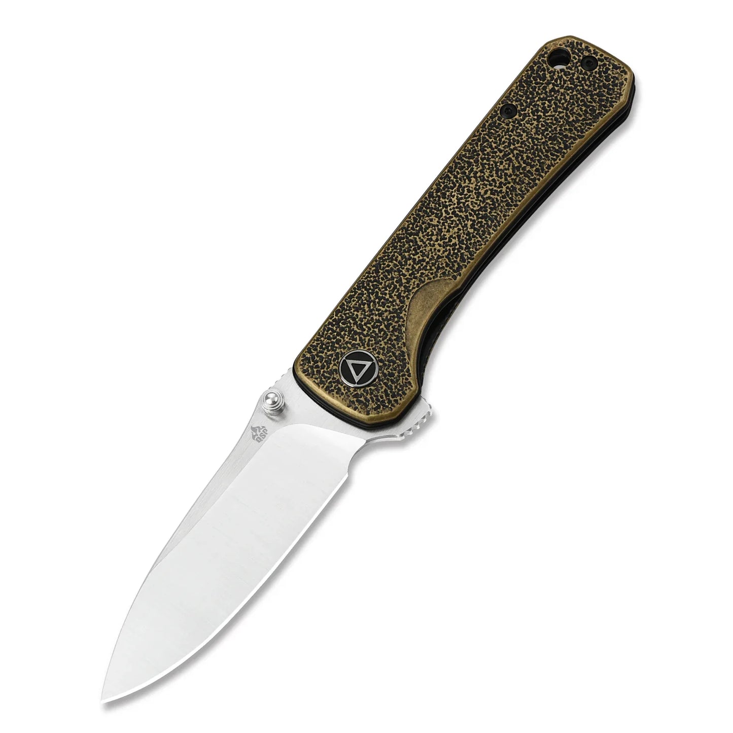 QSP Hawk 3.225" 14C28N Satin Blade Brass QS131-K