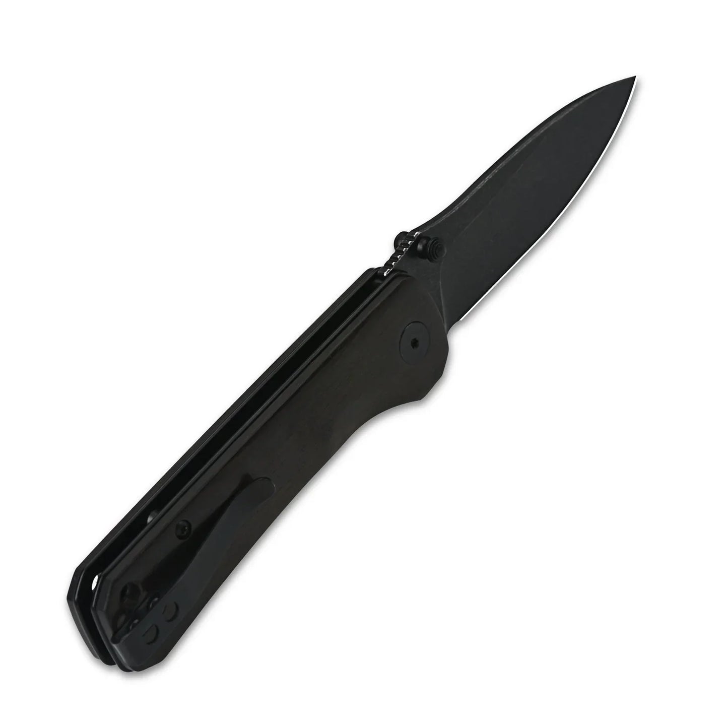 QSP Hawk 3.225" 14C28N Black Stonewashed blade Ebony wood QS131-P2