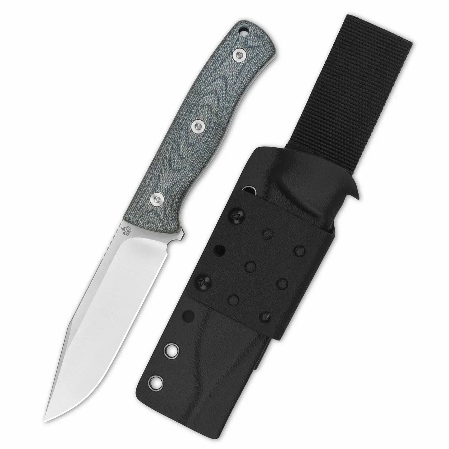 QSP Bison 4.5" D2 blade Denim Micarta QS134-B